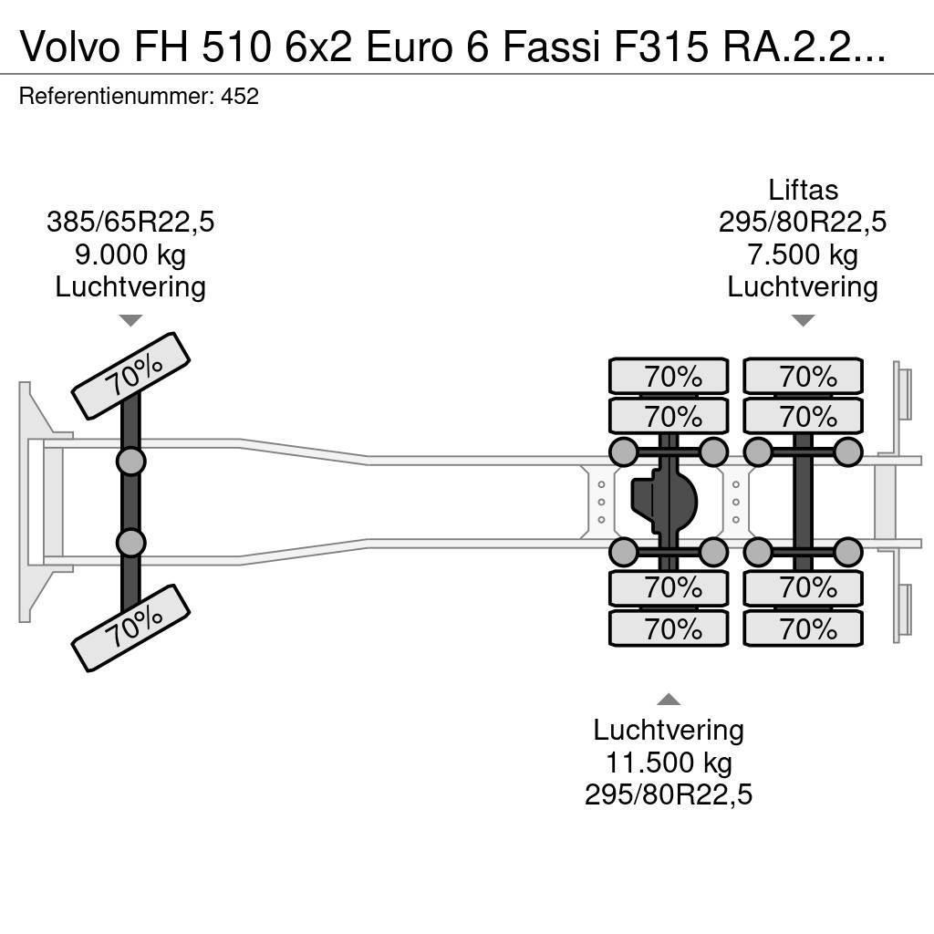 Volvo FH 510 6x2 Euro 6 Fassi F315 RA.2.26E Dynamic 6 x All terrain cranes
