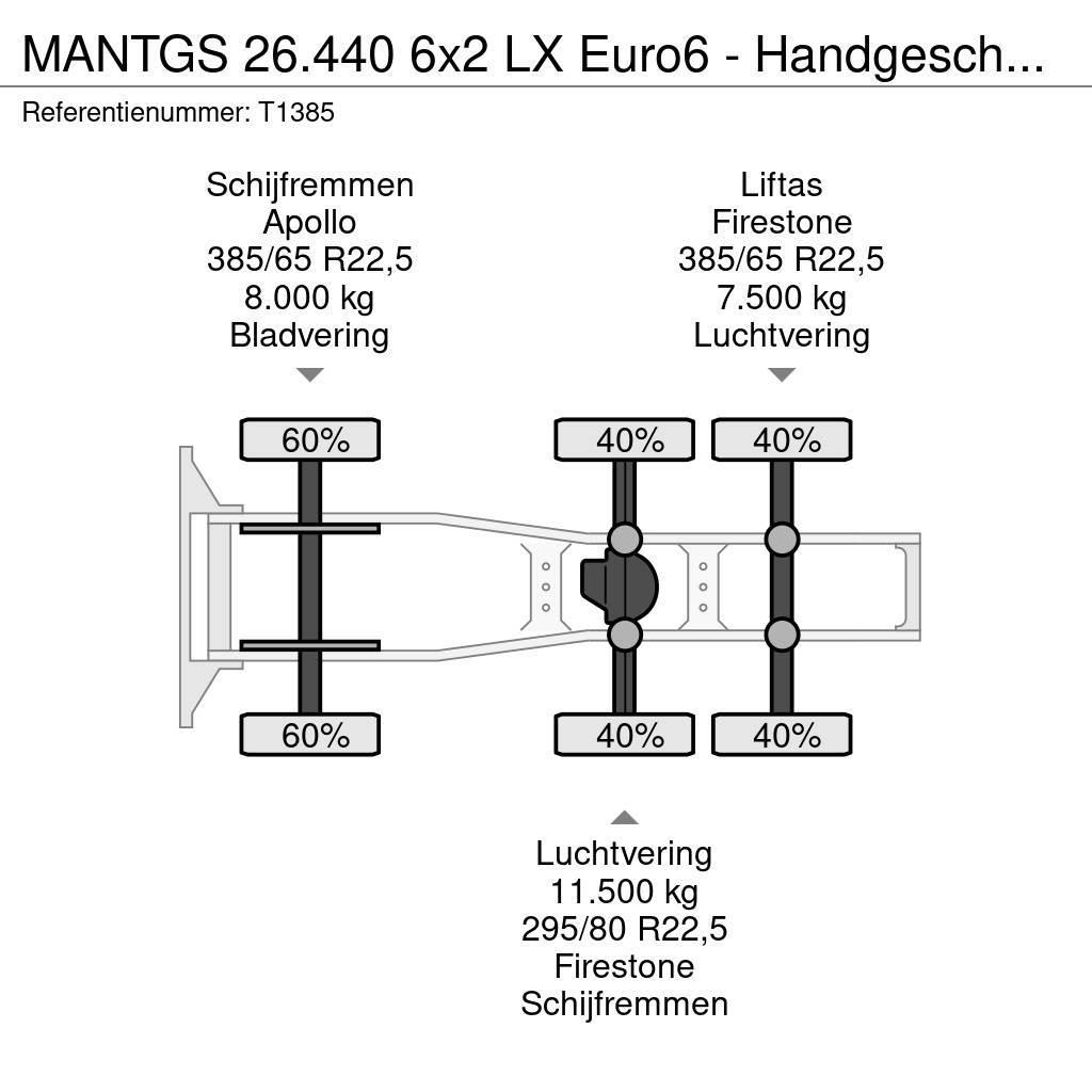 MAN TGS 26.440 6x2 LX Euro6 - Handgeschakeld - Lift-As Tractor Units