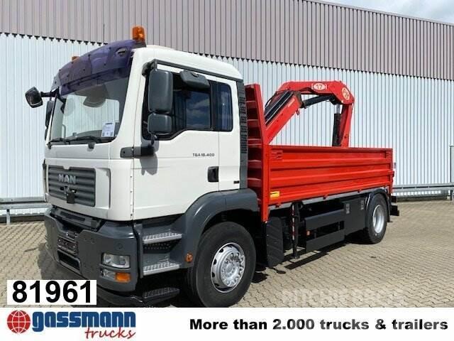 MAN TGA 18.400 4x2 BL Pritsche Heckkran PM17523 Flatbed / Dropside trucks