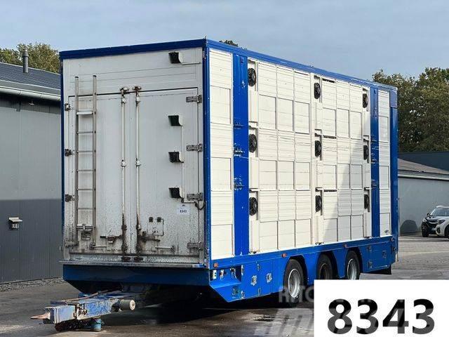  FINKL 3.Stock Tandem-Viehanhänger Hubdach,Tränke Animal transport trailers