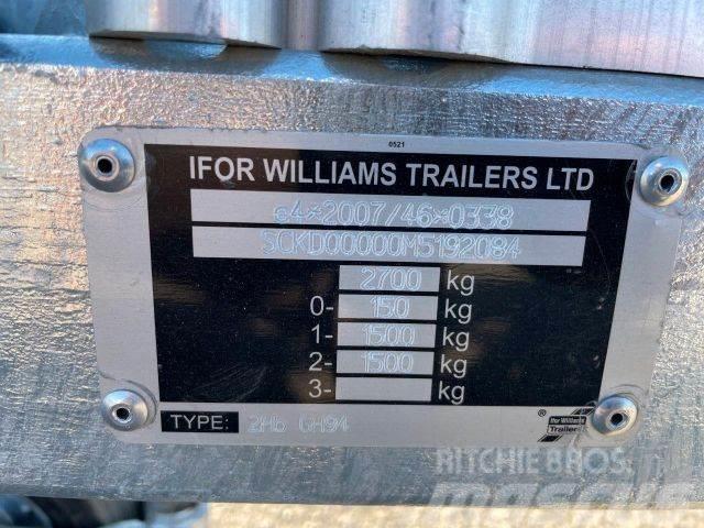 Ifor Williams 2Hb GH27, NEW NOT REGISTRED,machine transport084 Vehicle transport trailers