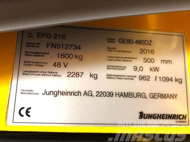 Jungheinrich EFG216 - 4.8 M HUBHÖHE -BATTERIE 91% -TRIPLEX Forklift trucks - others