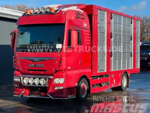 MAN TGX 18.580 Euro 6 3.Stock FINKL Hubdach,Tränke Animal transport trucks
