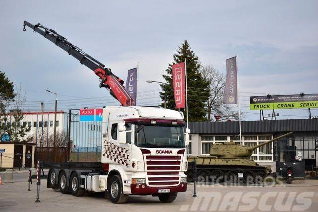 Scania R 480 8x4 FASSI 455 EURO 5 KRAN CRAN . Crane trucks