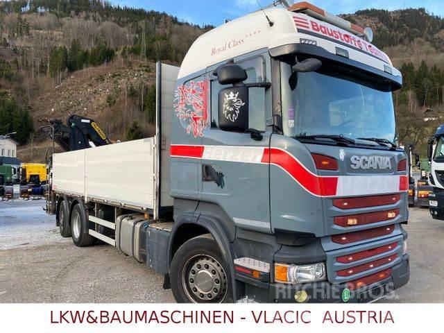 Scania R410 mit Kran Palfinger PK20002EH Flatbed / Dropside trucks
