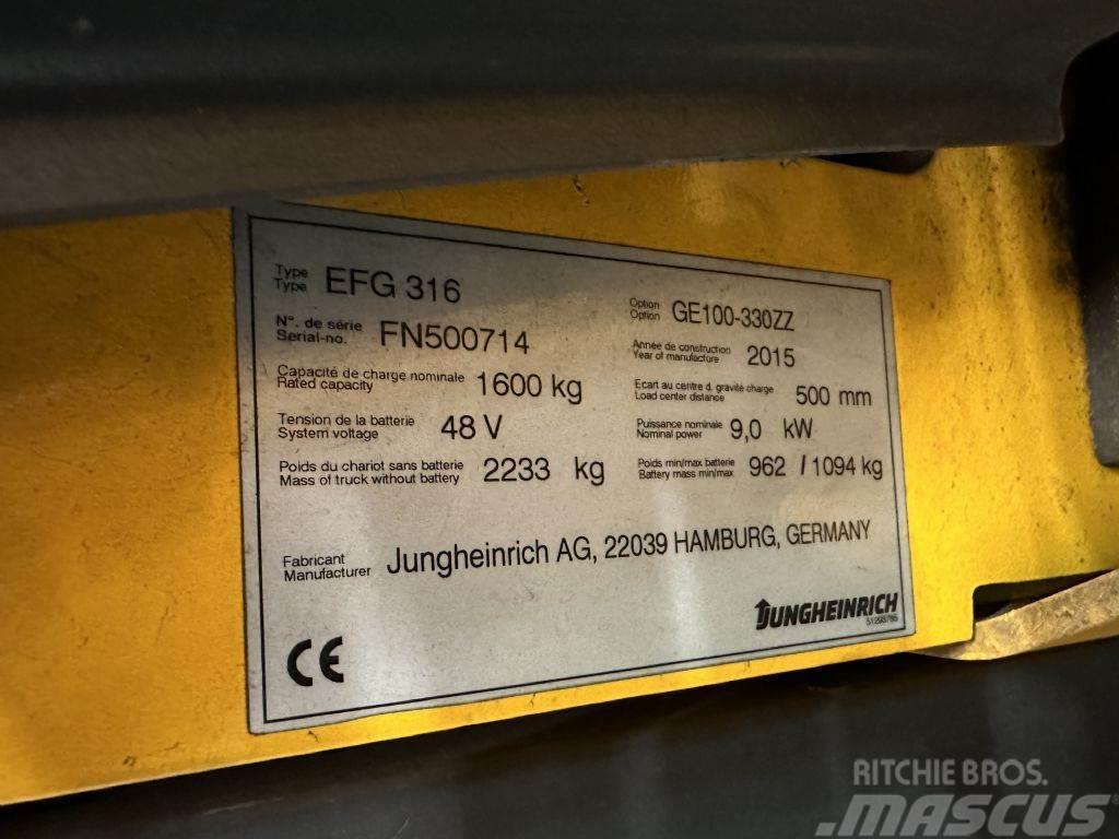 Jungheinrich EFG 316 - FREIHUB-Mast !!! Electric forklift trucks